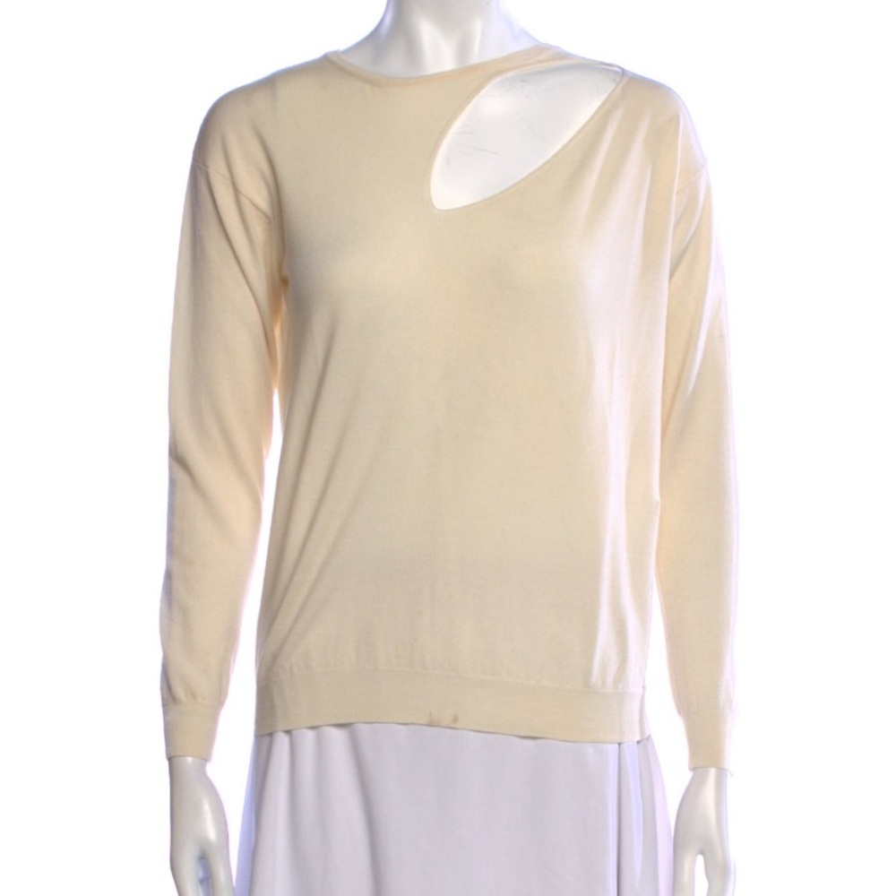 Stella McCartney Cream Sweater with Unique Cutout SZ 2